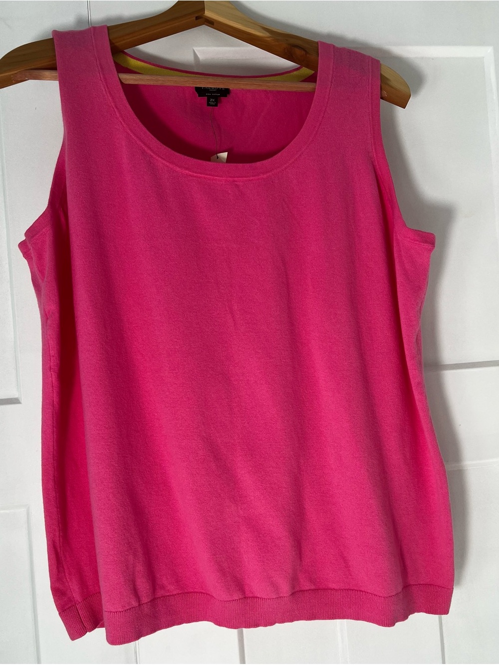 Talbot’s Classic Sleeveless Knit Tank Top, Size 2X, Pink, NWT